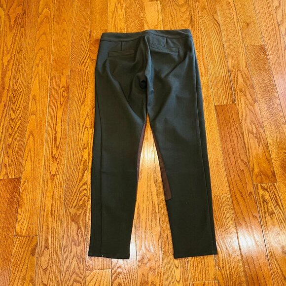 GAP Womens Pants Size 4 Army Green Faux Brown Suede Patch Riding Equestrian - Picture 16 of 16